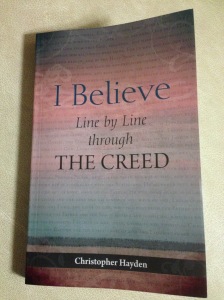 This is an excellent book, written by Fr. Chris Hayden. It's one of the books I'm recommending for the average lay wo/man in 2015. It's available from Veritas here http://www.veritasbooksonline.com/i-believe-line-by-line-through-the-creed.html or from Amazon here http://www.amazon.co.uk/Believe-Line-Through-Creed/dp/1847305687/ref=sr_1_1?ie=UTF8&qid=1420366606&sr=8-1&keywords=Christopher+Hayden